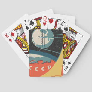 russische matchboxadvertenties (CCCP-raketlanceri Pokerkaarten