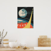 russische matchboxadvertenties (CCCP-raketlanceri Poster (Keuken)