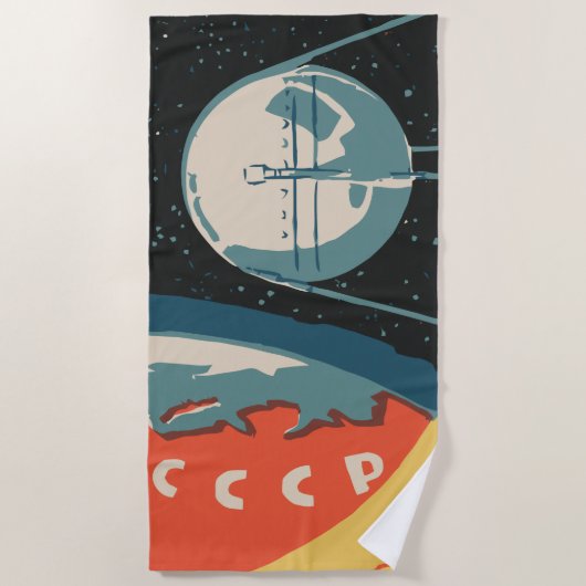  russische matchboxadvertenties (CCCP-raketlanceri Strandlaken (Voorkant)