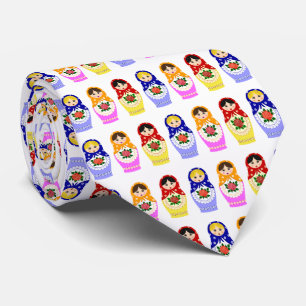 Russische matryoshka het nestelen poppen stropdas