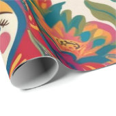 Russische Matryoshka Nesting Dolls Bloemen Decoupa Cadeaupapier (Rol Hoek)