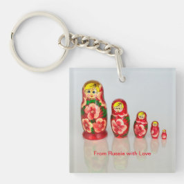 Russische matryoshka-nestpop sleutelhanger
