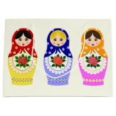 Russische matryoshka nestpoppen large cadeautasje (Voorkant)