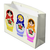 Russische matryoshka nestpoppen large cadeautasje (Achterkant Gekanteld)