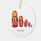 Russische Matryoshka nestpoppen personaliseren Keramisch Ornament (Links)