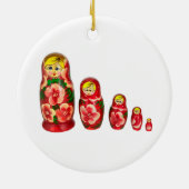 Russische Matryoshka nestpoppen personaliseren Keramisch Ornament (Achterkant)