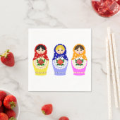 Russische matryoshka nestpoppen servet (Insitu)