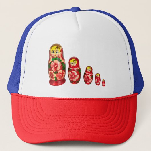 Russische Matryoshka nestpoppen Trucker Pet (Voorkant)