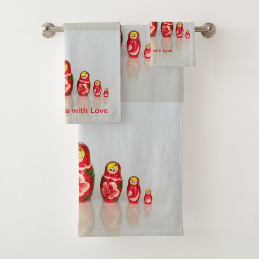 Russische Matryoshka poppen Bad Handdoek (Insitu)