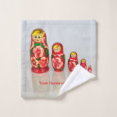 Russische Matryoshka poppen Bad Handdoek (Wasdoekje)