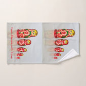 Russische Matryoshka poppen Bad Handdoek (Handdoek)