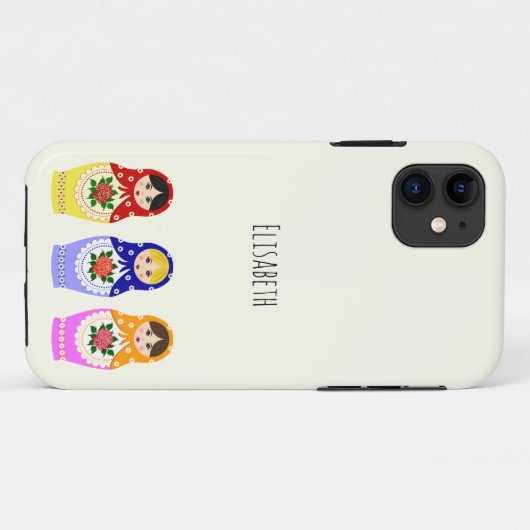 Russische matryoshka-poppen Case-Mate iPhone case (Achterkant (horizontaal))