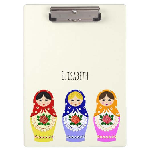 Russische matryoshka-poppen klembord (Voorkant)