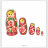 Russische Matryoshka poppen Sticker (Vel)