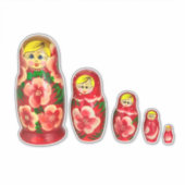 Russische Matryoshka poppen Sticker (Voorkant)