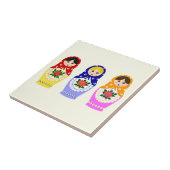 Russische matryoshka-poppen tegeltje (Zijkant)