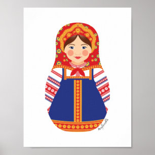 Russische Matryoshka Poster