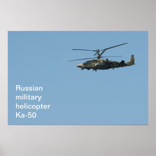 Russische militaire helikopter Ka-50 Poster (Voorkant)