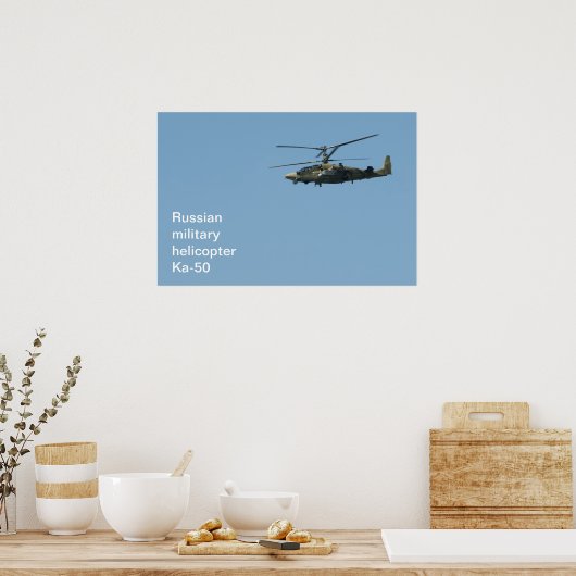 Russische militaire helikopter Ka-50 Poster (Keuken)