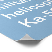 Russische militaire helikopter Ka-50 Poster (Hoek)