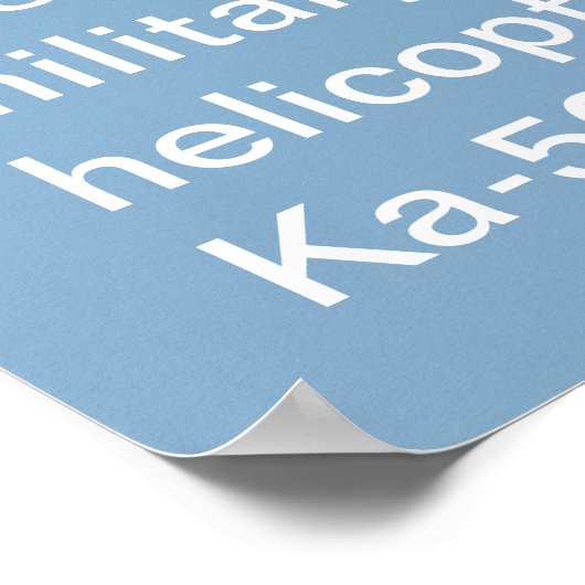 Russische militaire helikopter Ka-50 Poster (Hoek)