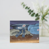 Russische Militaire Petten Briefkaart (Staand voorkant)
