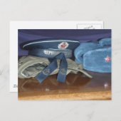 Russische Militaire Petten Briefkaart (Voorkant / Achterkant)