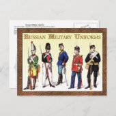 Russische militaire uniformen briefkaart (Voorkant / Achterkant)