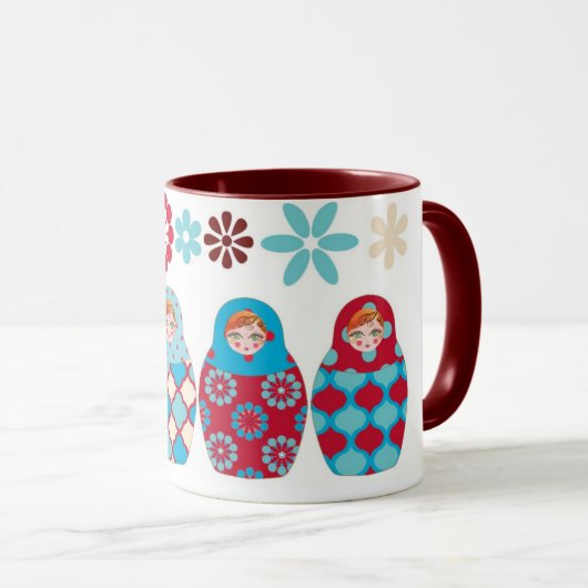 Russische multico-pop mok (Voorkant rechts)