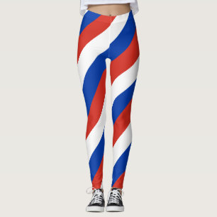 Russische Nationale Kleuren met vlag Diagonaal ges Leggings