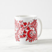 Russische nationale patroon mok rood (Voorkant rechts)