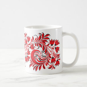 Russische nationale patroon mok rood