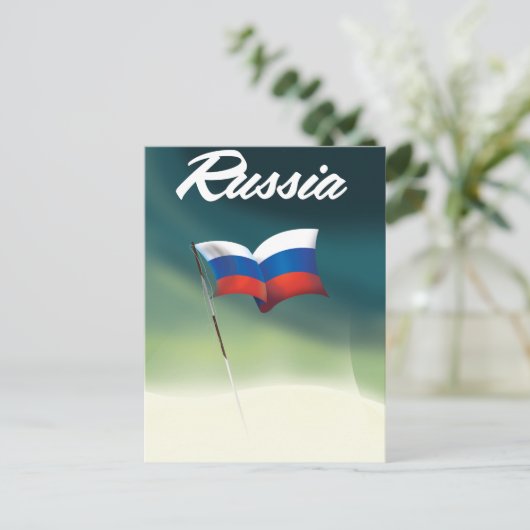 Russische nationale vlag briefkaart (Staand voorkant)