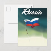 Russische nationale vlag briefkaart (Voorkant / Achterkant)