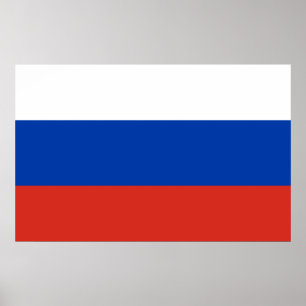 Russische Nationale Wereldvlag Poster