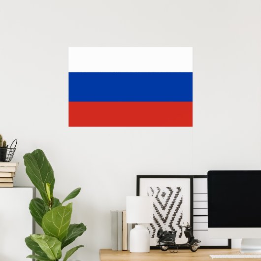 Russische Nationale Wereldvlag Poster (Thuiskantoor)