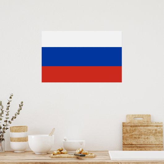 Russische Nationale Wereldvlag Poster (Keuken)