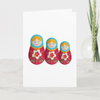 Russische nestende Doll Matryoshka grafische kaart