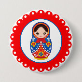 Russische Nesting Doll Matryoshka Button (Voorkant)