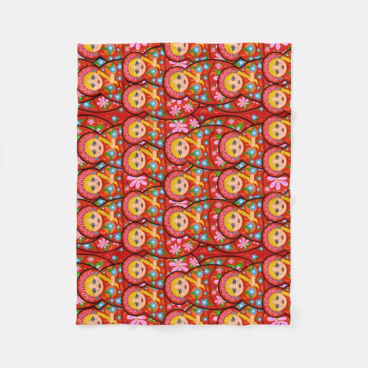 Russische Nesting Doll - Matryoshka Fleece Deken (Voorkant)