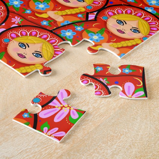 Russische Nesting Doll - Matryoshka Legpuzzel (Zijkant)