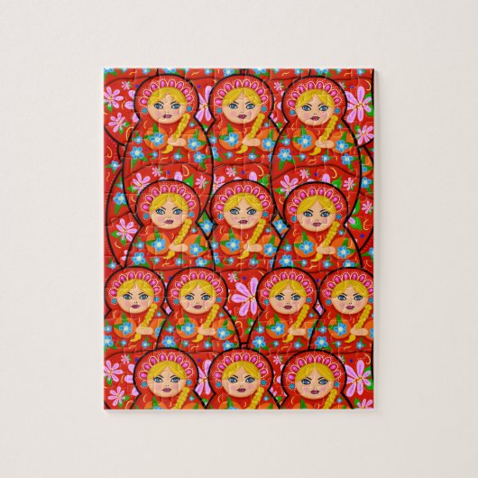 Russische Nesting Doll - Matryoshka Legpuzzel (Verticaal)