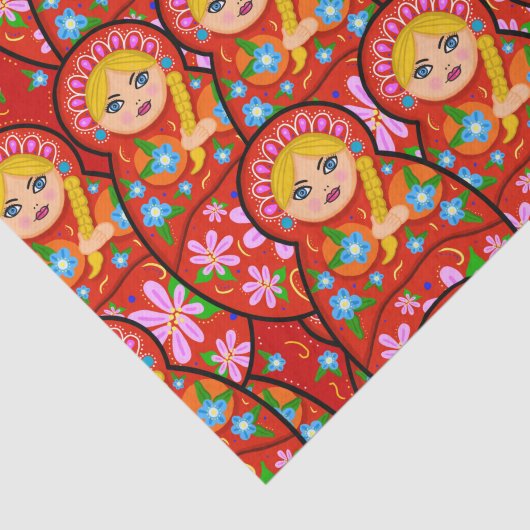 Russische Nesting Doll - Matryoshka Tissuepapier (Detail)