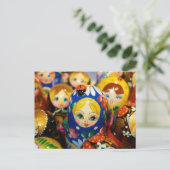 Russische nestpoppen briefkaart (Staand voorkant)