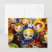Russische nestpoppen briefkaart (Voorkant / Achterkant)