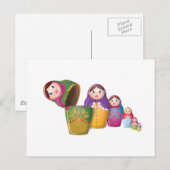 Russische nestpoppen briefkaart (Voorkant / Achterkant)