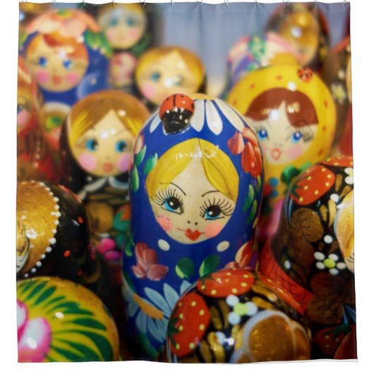 Russische nestpoppen douchegordijn (Voorkant)