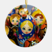 Russische nestpoppen keramisch ornament (Voorkant)