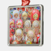 Russische nestpoppen metalen ornament (Links)