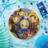 Russische nestpoppen papieren bordje (Feest)